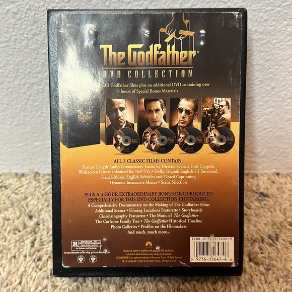 The Godfather DVD Collection 1,2,3 & Bonus Material - Picture 2 of 4